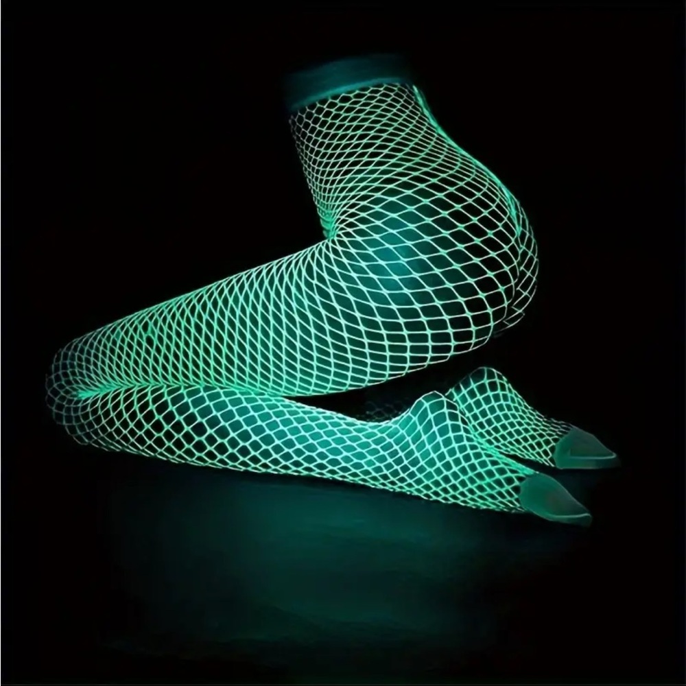 Glow in the Dark Fishnet Tights NWT